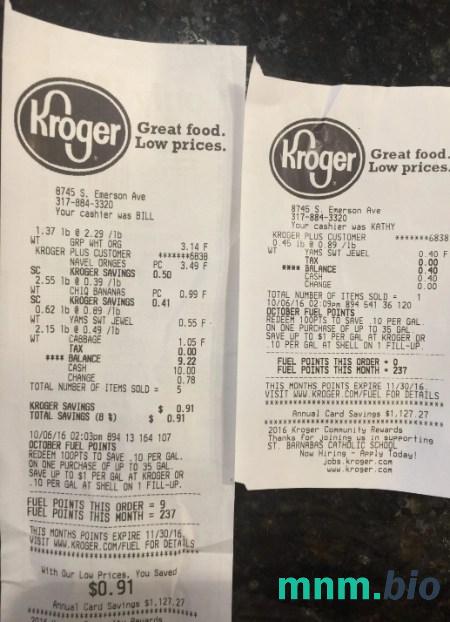 Kroger Company przykładowy czek płatniczy PSD